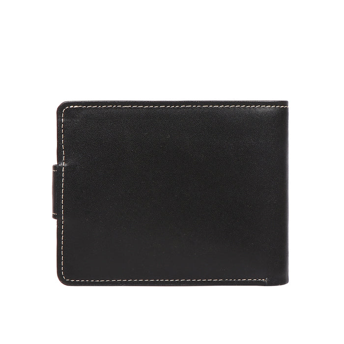 Bobby W5 Black Leather Bi-Fold Wallet