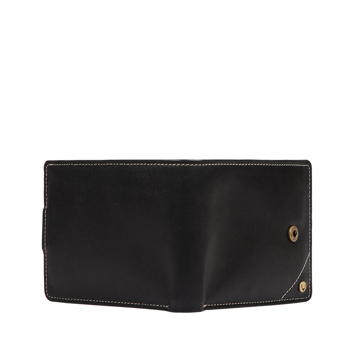 Bobby W5 Black Leather Bi-Fold Wallet