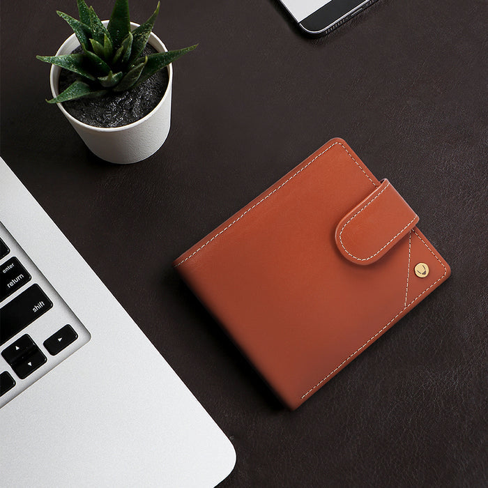 Bobby W5 Tan Leather Bi-Fold Wallet