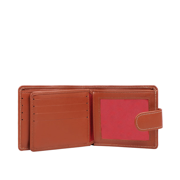 Bobby W5 Tan Leather Bi-Fold Wallet