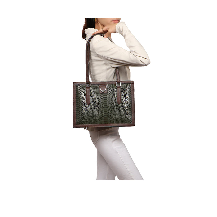 Bogota 02 Green Leather Shoulder Bag