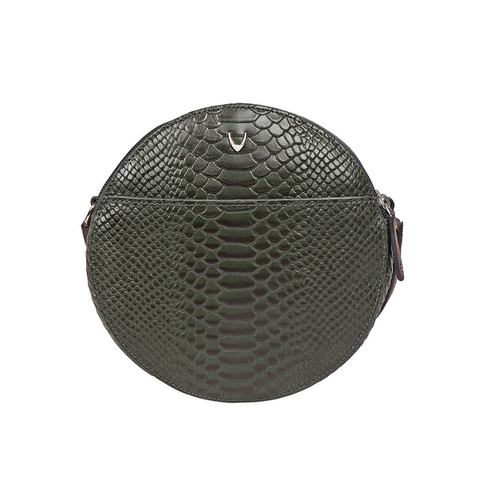 Bogota 03 A Green Leather Crossbody