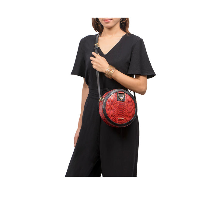 Bogota 03 A Red Leather Crossbody