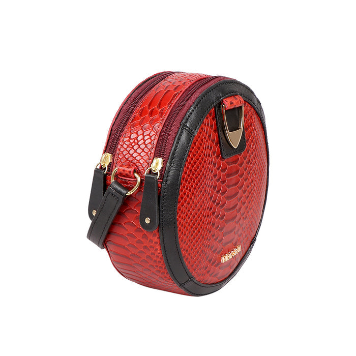 Bogota 03 A Red Leather Crossbody