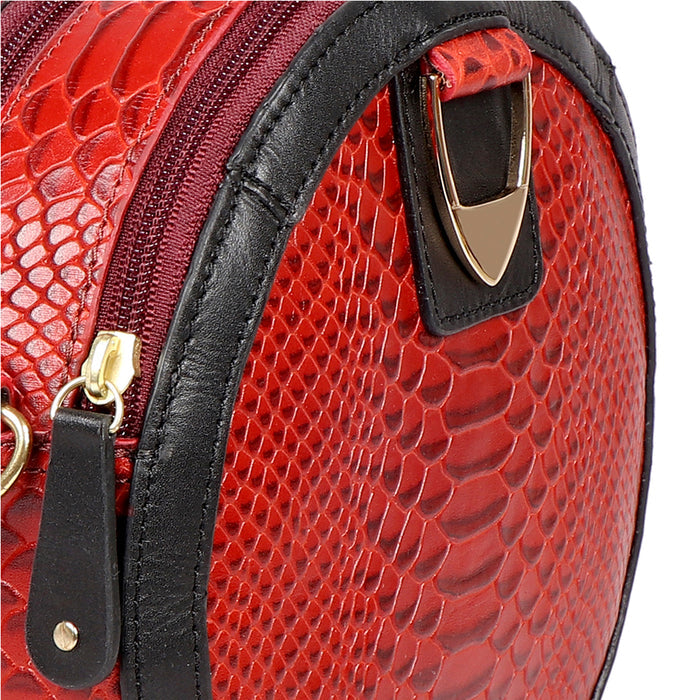 Bogota 03 A Red Leather Crossbody