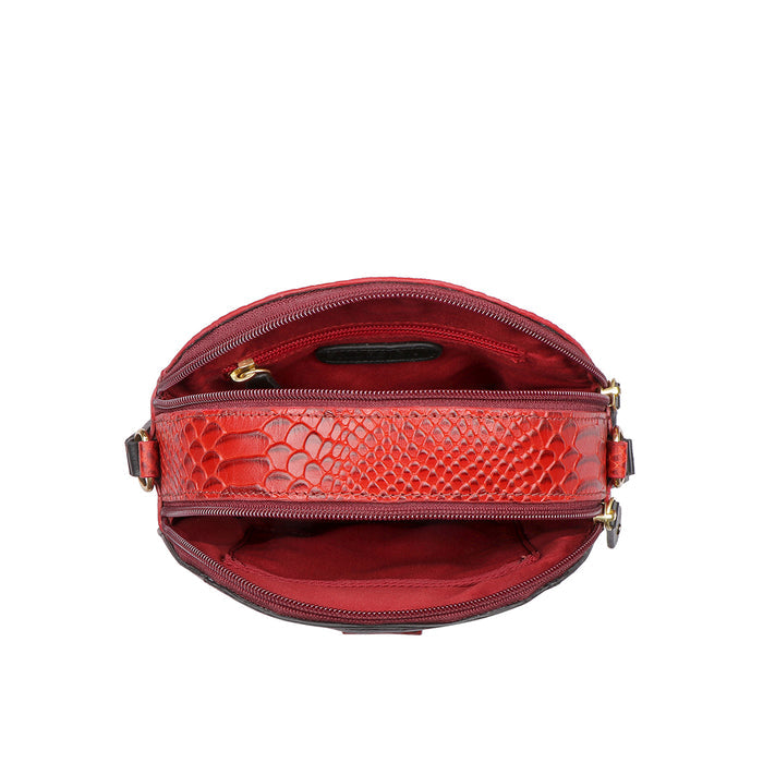 Bogota 03 A Red Leather Crossbody