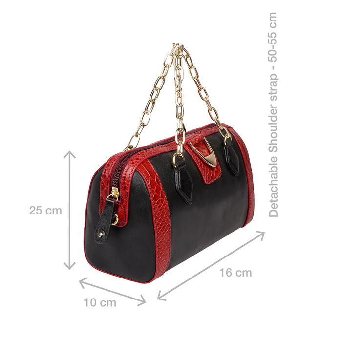 Bogota 04 Black Leather Sling Bag
