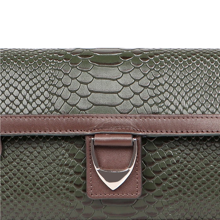 Bogota 05 Green Leather Baguette