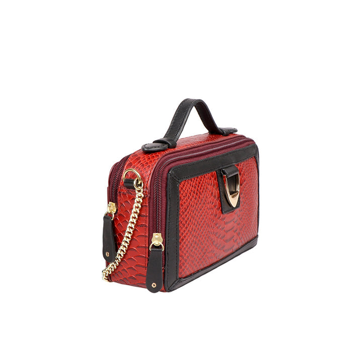 Bogota 06 A Red Leather Sling Bag