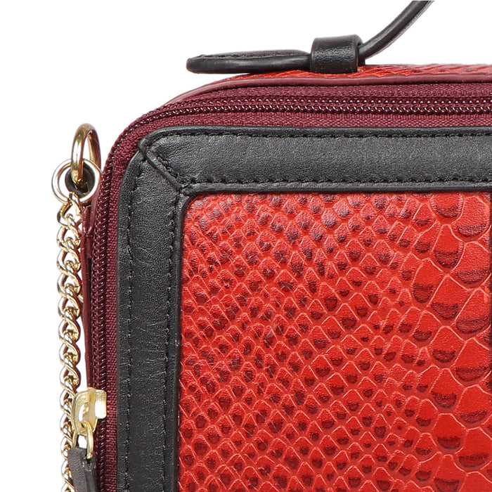 Bogota 06 A Red Leather Sling Bag