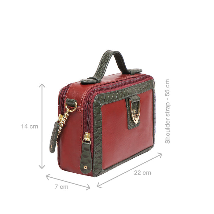 Bogota 06 Marsala Leather Sling Bag