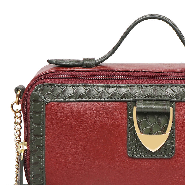 Bogota 06 Marsala Leather Sling Bag