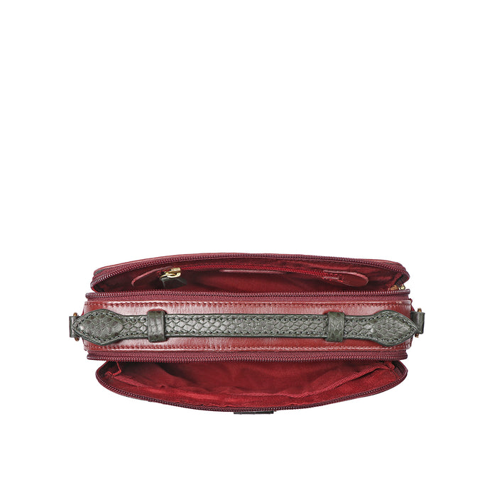 Bogota 06 Marsala Leather Sling Bag