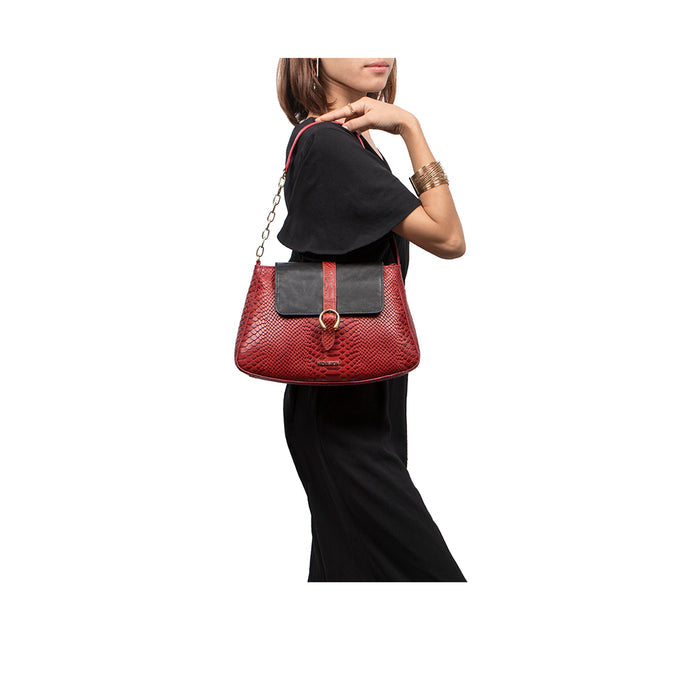 Bogota 07 Red Leather Shoulder Bag
