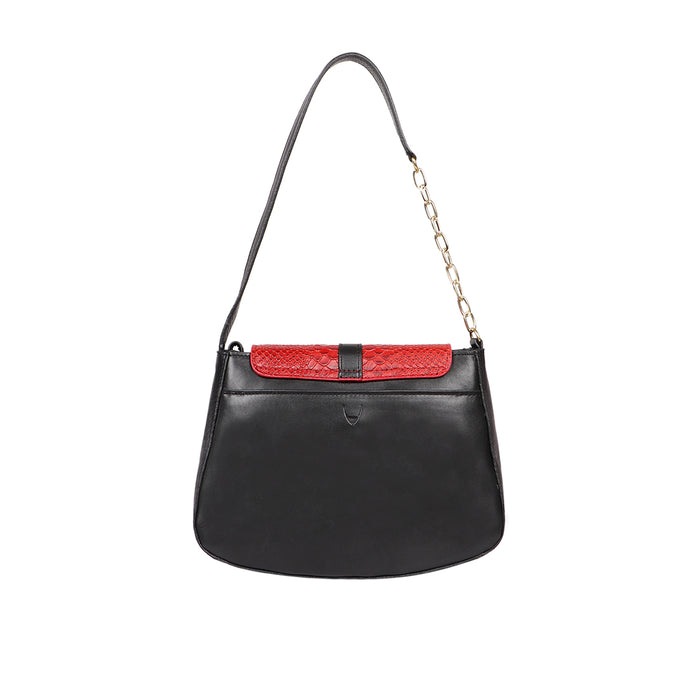 Bogota 07A Black Leather Shoulder Bag