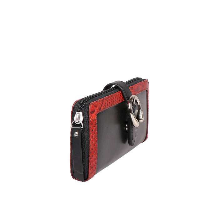 Bogota W1 A Black Leather Zip Around Wallet