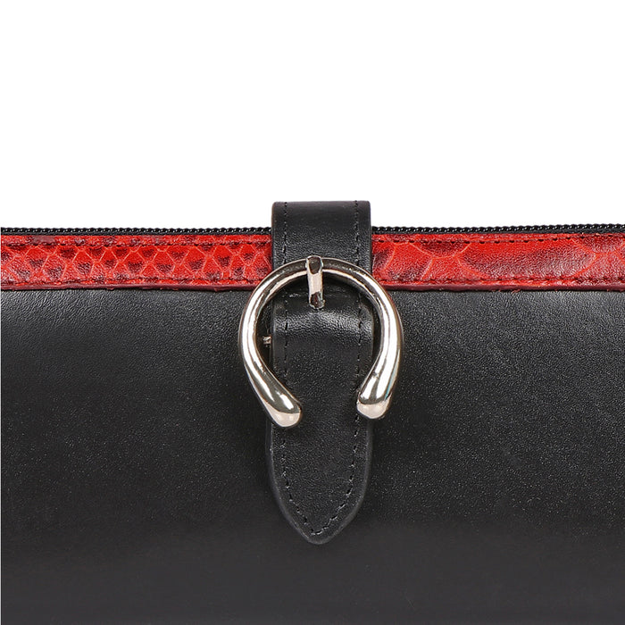 Bogota W1 A Black Leather Zip Around Wallet