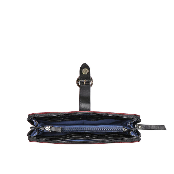 Bogota W1 A Black Leather Zip Around Wallet