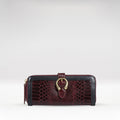 Bogota W1 Red Leather Zip Around Wallet