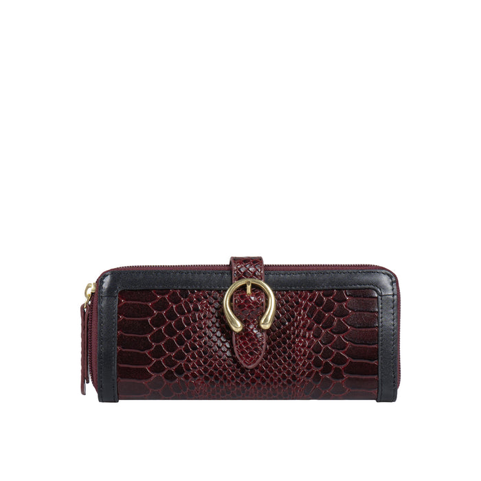 Bogota W1 Red Leather Zip Around Wallet