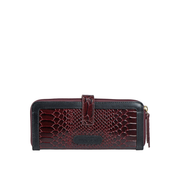Bogota W1 Red Leather Zip Around Wallet