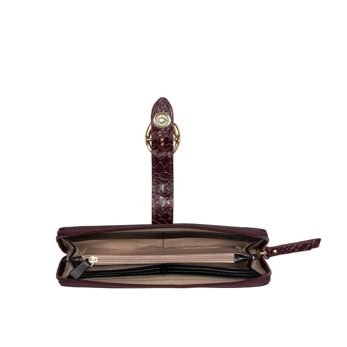 Bogota W1 Red Leather Zip Around Wallet