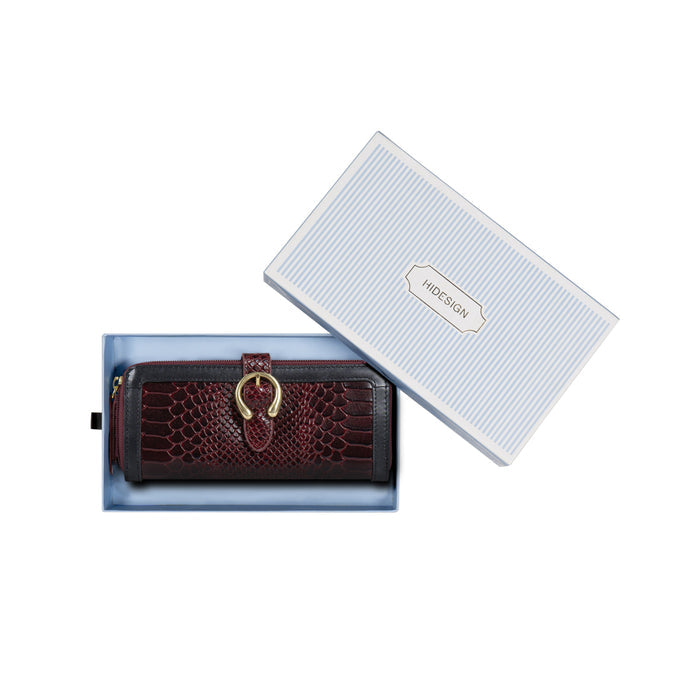 Bogota W1 Red Leather Zip Around Wallet
