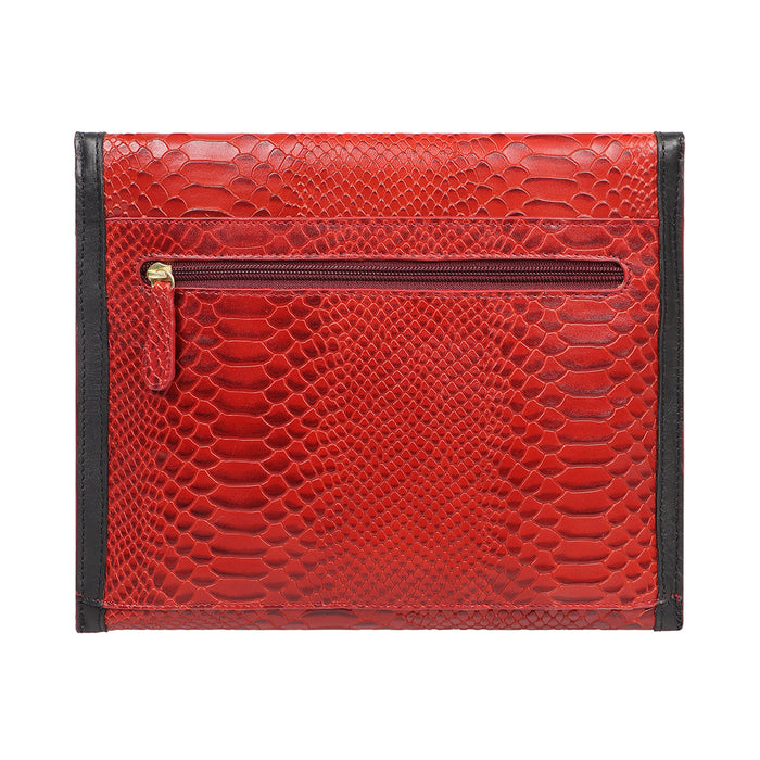 Bogota W2 Red Leather Clutch Wallet