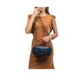 Bolivar 01 Blue Leather Sling Bag