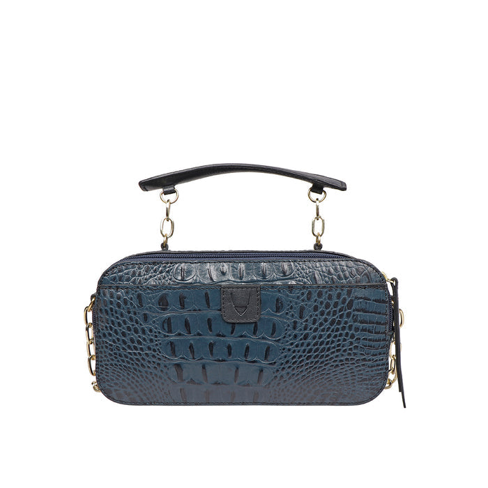 Bolivar 01 Blue Leather Sling Bag