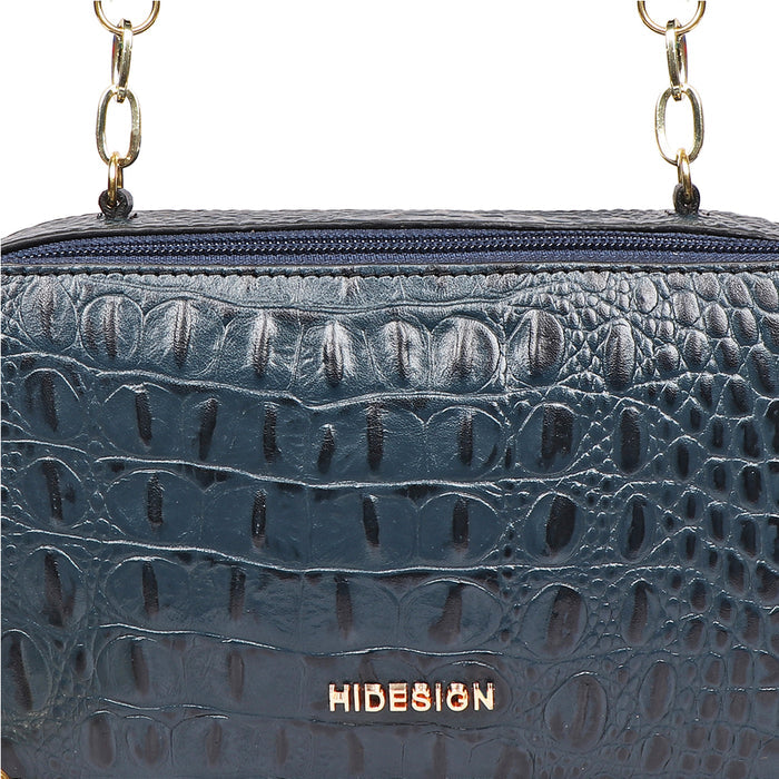 Bolivar 01 Blue Leather Sling Bag