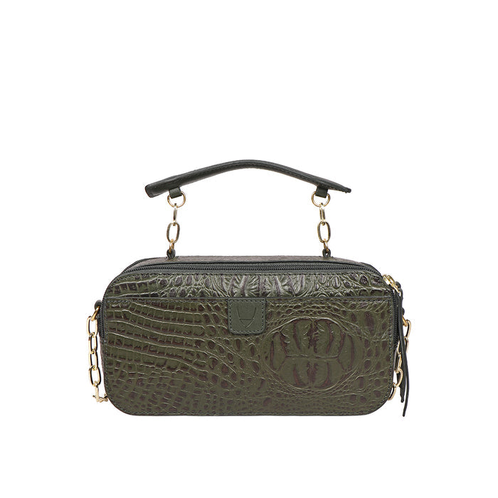 Bolivar 01 Green Leather Sling Bag