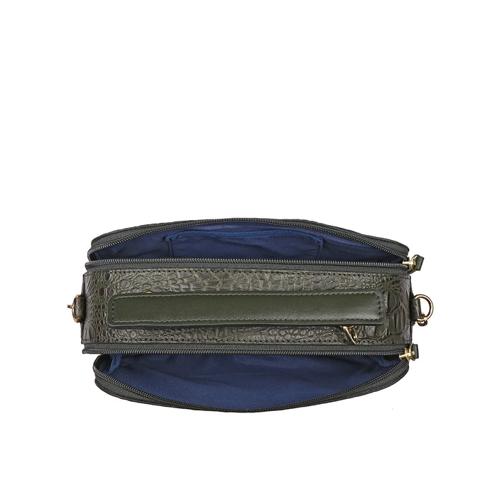 Bolivar 01 Green Leather Sling Bag