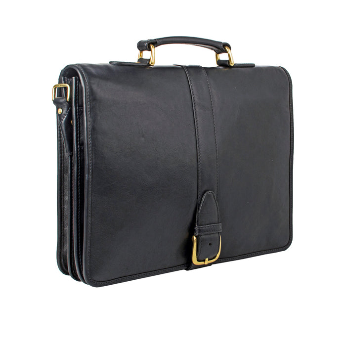 Bolton Black Leather  Briefcase