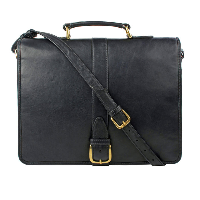 Bolton Black Leather  Briefcase