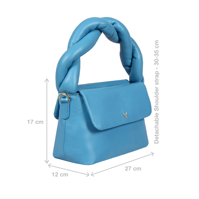 Bomba 01 Blue Leather Shoulder Bag