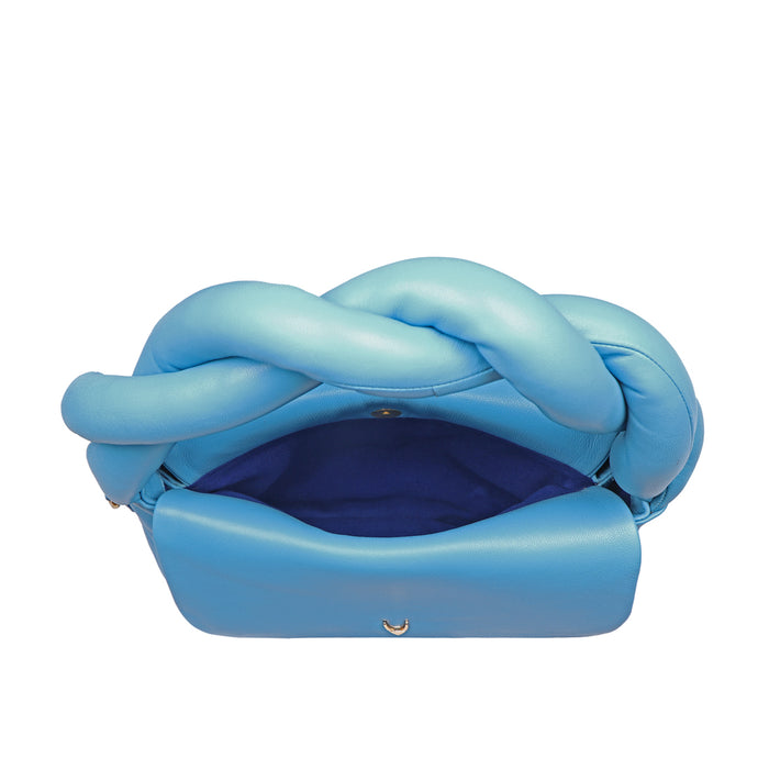 Bomba 01 Blue Leather Shoulder Bag