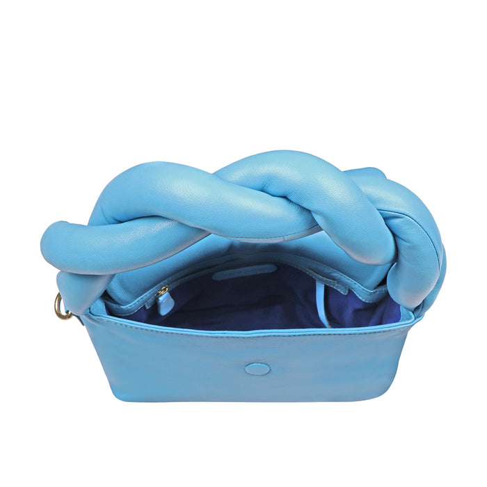 Bomba 01 Blue Leather Shoulder Bag