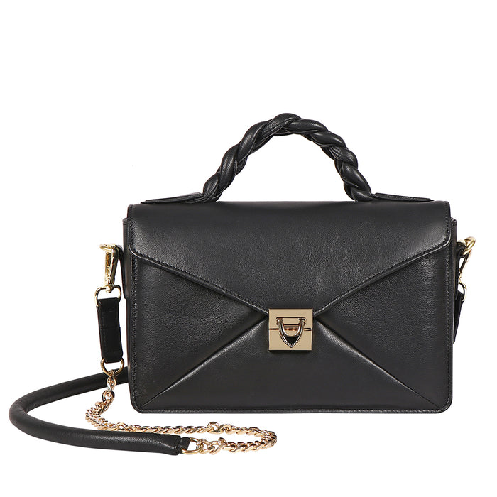 Bomba 02 Black Leather Sling Bag