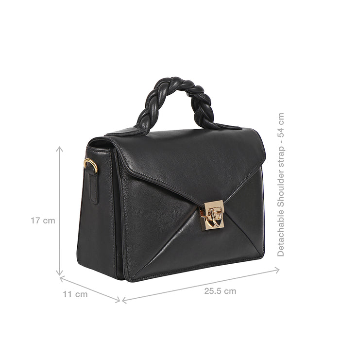 Bomba 02 Black Leather Sling Bag