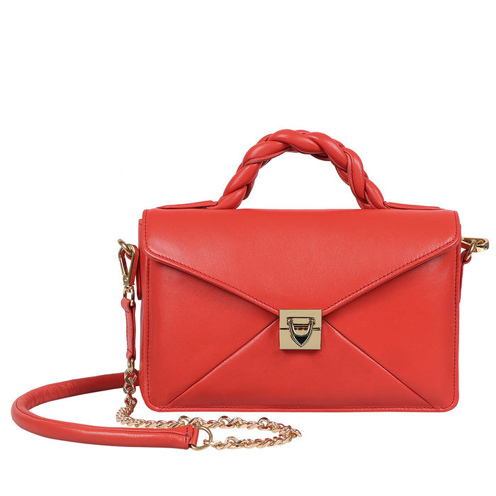 Bomba 02 Red Leather Sling Bag