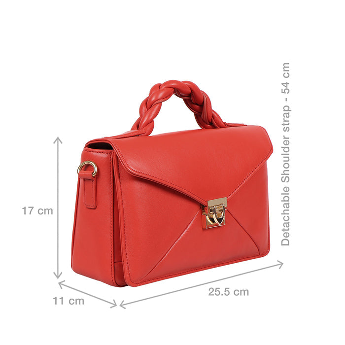 Bomba 02 Red Leather Sling Bag