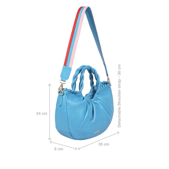 Bomba 03 Blue Leather Shoulder Bag