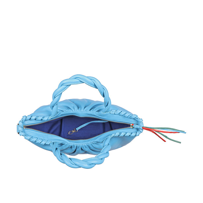 Bomba 03 Blue Leather Shoulder Bag