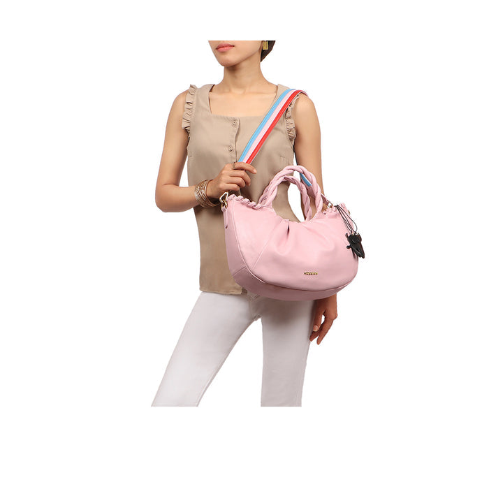 Bomba 03 Pink Leather Shoulder Bag