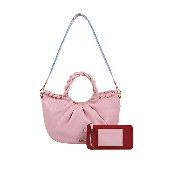 Bomba 03 Pink Leather Shoulder Bag