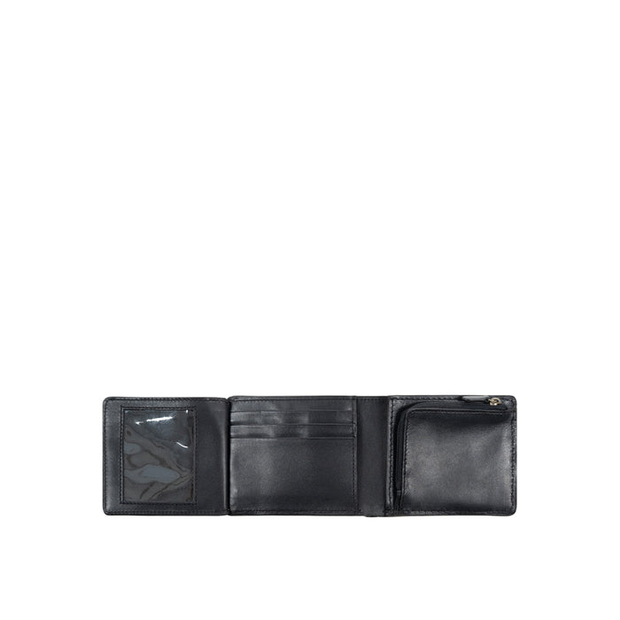 Bonaparte W2 Black Leather Tri Fold