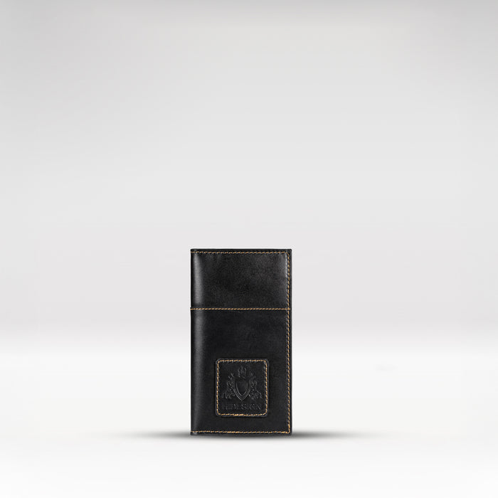 Bonaparte W3 Black Leather Passport Holder