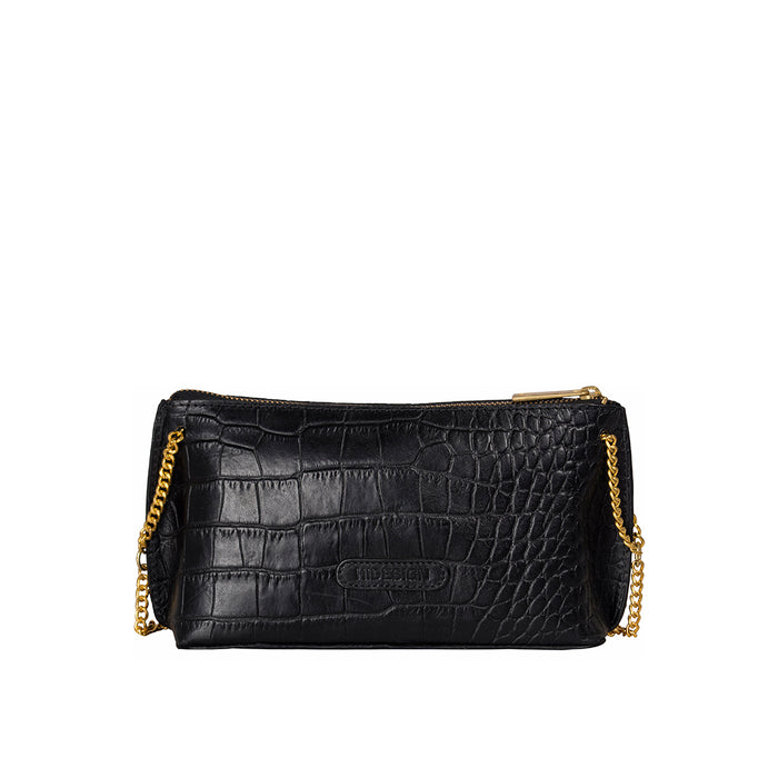 Bonita 01 N Black Leather Sling Bag