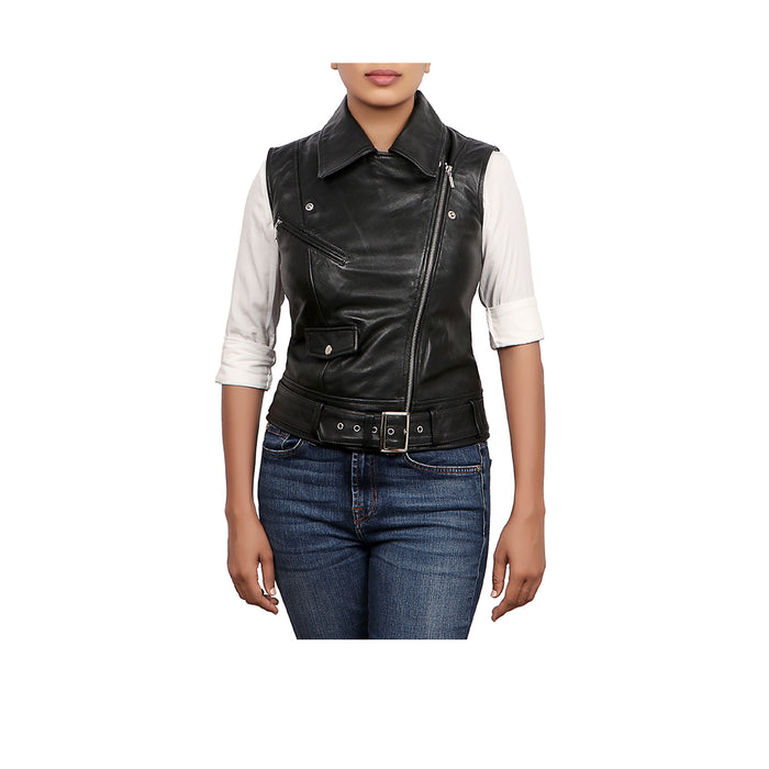 Bonnie Women's M Vest Style Leather Jacket